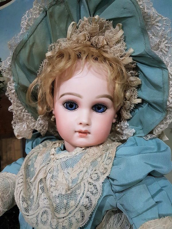 Beautiful French Portrait Bisque Bebe from Maison Jumeau / 1878