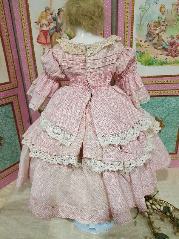 ~~~ Lovely French Enfantine Poupee Gown for Huret , Rohmer ~~~