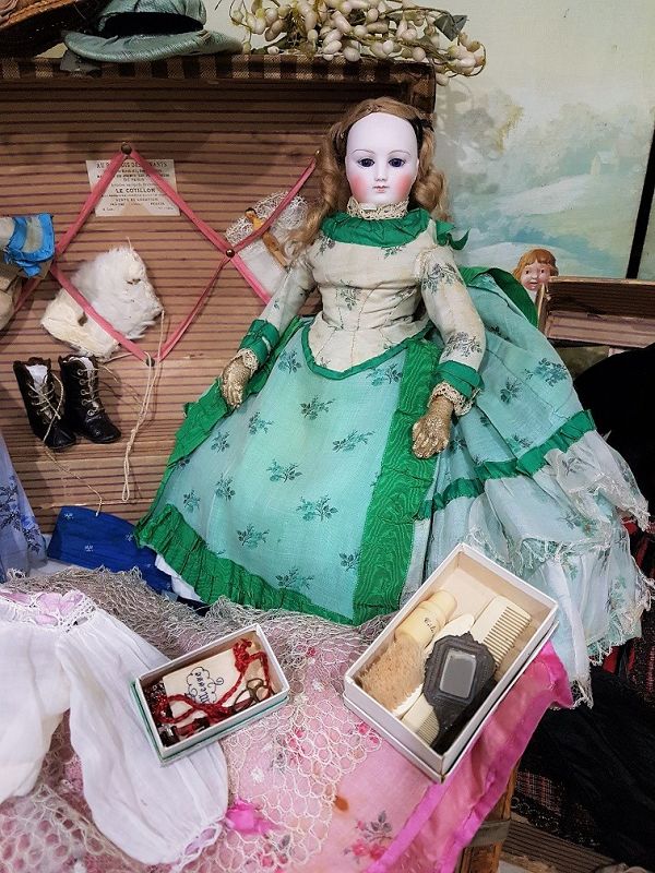 Mademoiselle Marguerite with her Trousseau from Paris Doll Shop