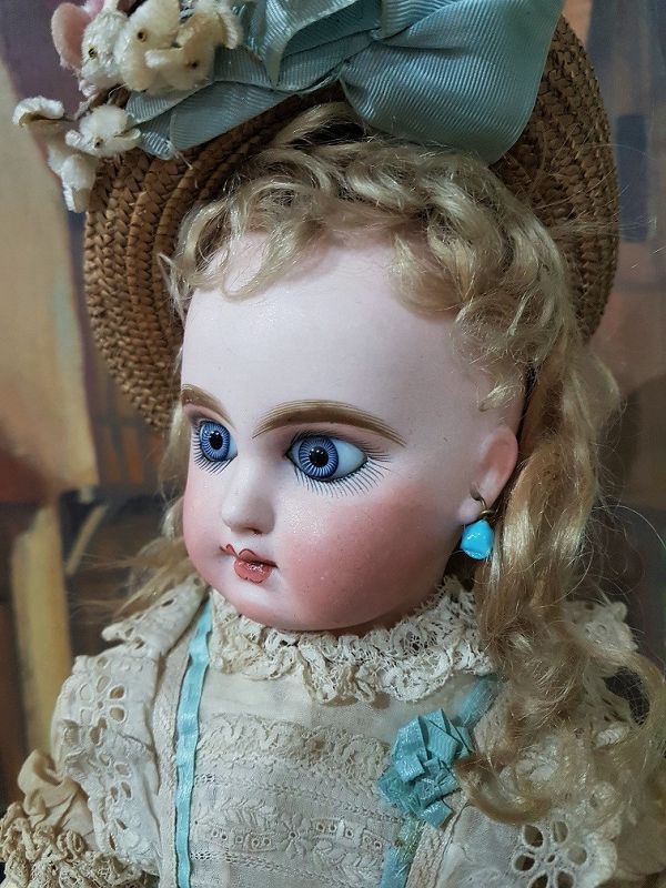 Lovely French Bisque Bebe Mascotte in original Condition
