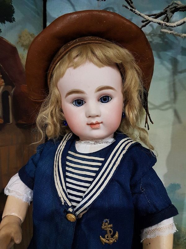 ~~~ Very Rare French Bisque Bebe by Joanny with original Costume ~~~