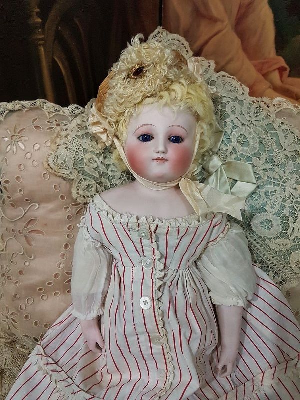 Rare French Bisque Premier Motchman Bebe by Steiner all Original