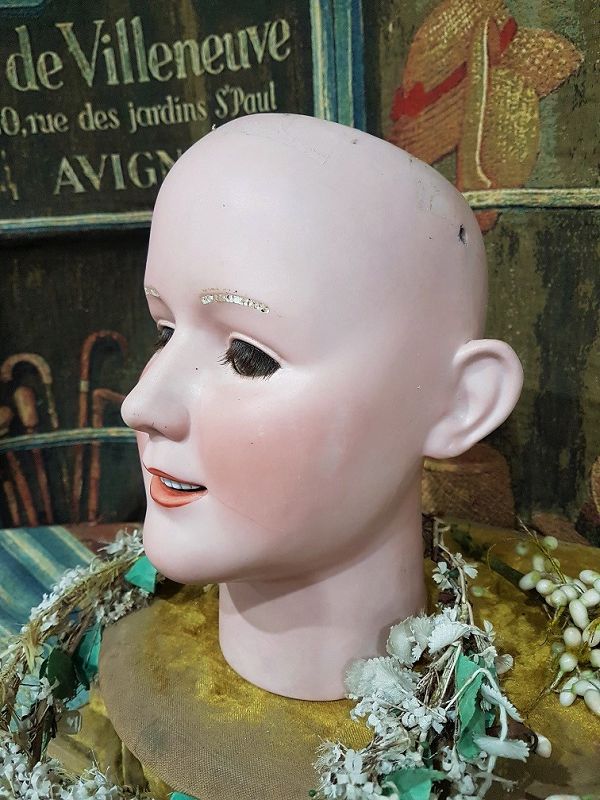 France Attic found Bisque Mannequin Head as is .....