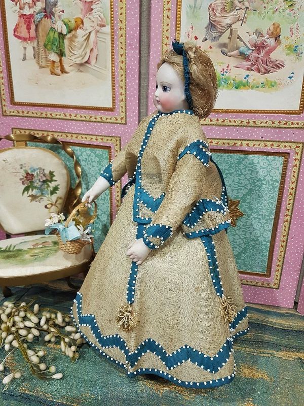 Rare Huret era 1860 Teen Fashion Doll in all original Condition