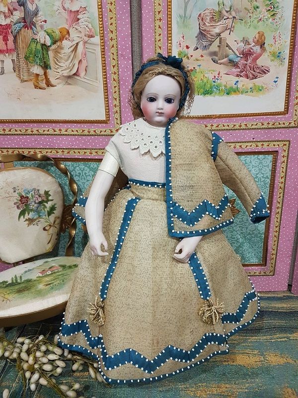 Rare Huret era 1860 Teen Fashion Doll in all original Condition