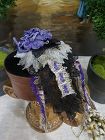 Fine Black and Ecru Lace Poupee Bonnet for Huret , Rohmer and other...