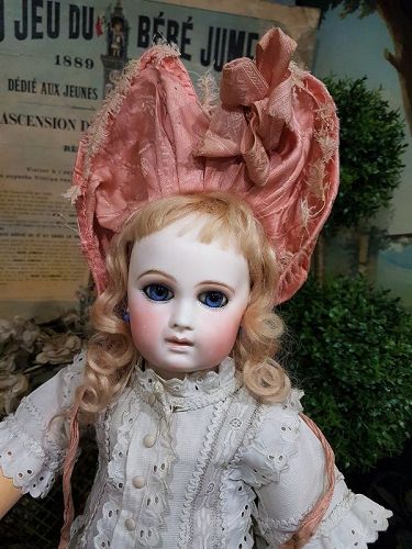 Rare French Bisque Premier Bebe by Jumeau with gorgeous Eyes /1877