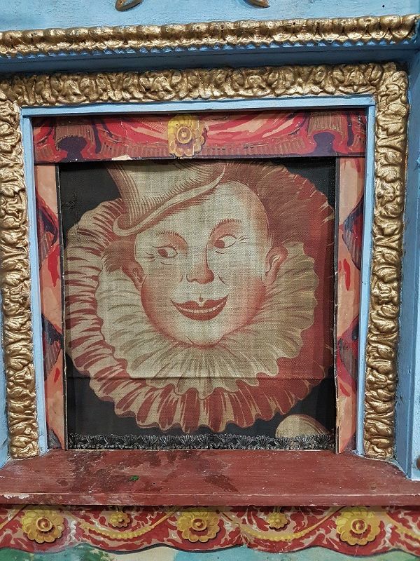 Rare small Antique French Guignol Doll Size Puppet Theater