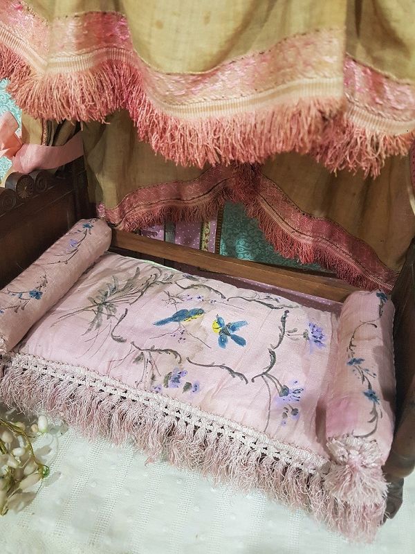 Rare early 19th. century French Poupee Day Bed with Lavish Fittings