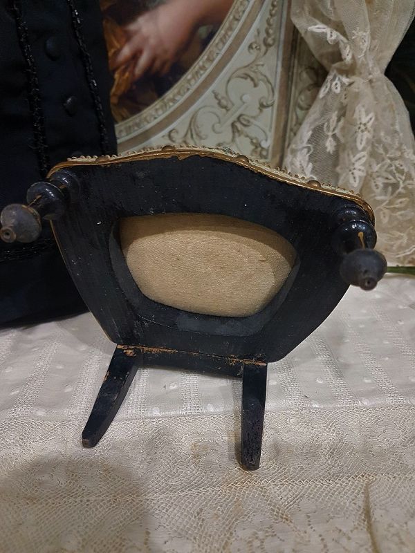 Rare antique Wooden Prayer Doll´s Chair / France circa 1865/70th.