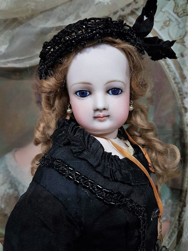 19th c. French Black Bisque Doll - Knightsbridge Charleston