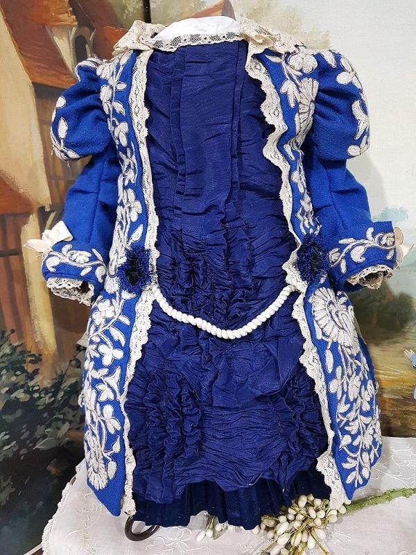 Superb French Woolen and Silk Costume for Jumeau or Bru Bebe