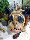 Lovely French Paper Mache Pull-Toy Bulldog for Doll Display ....