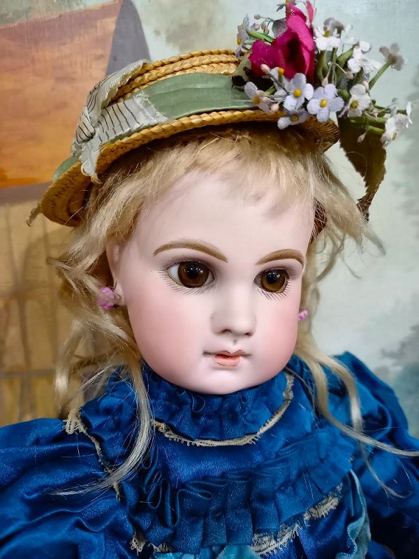 Cutest size 7 French Bisque Bebe by Emile Jumeau