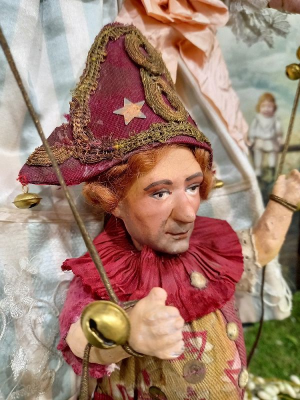 Rare Character Face Jester in all Original Condition / 19th. Century