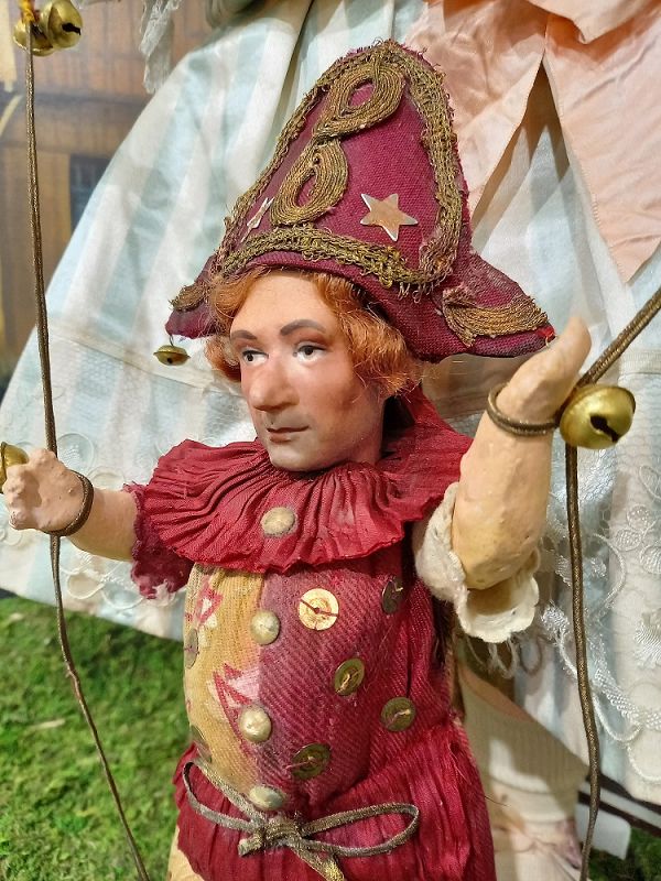 Rare Character Face Jester in all Original Condition / 19th. Century