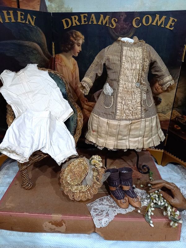 Rare original complete antique French Bebe Costume in Presentstion