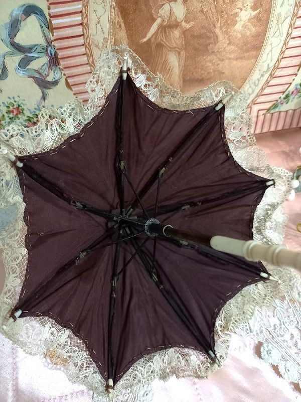 Lovely small French Poupee Silk Parasol for Huret , Rohmer .....