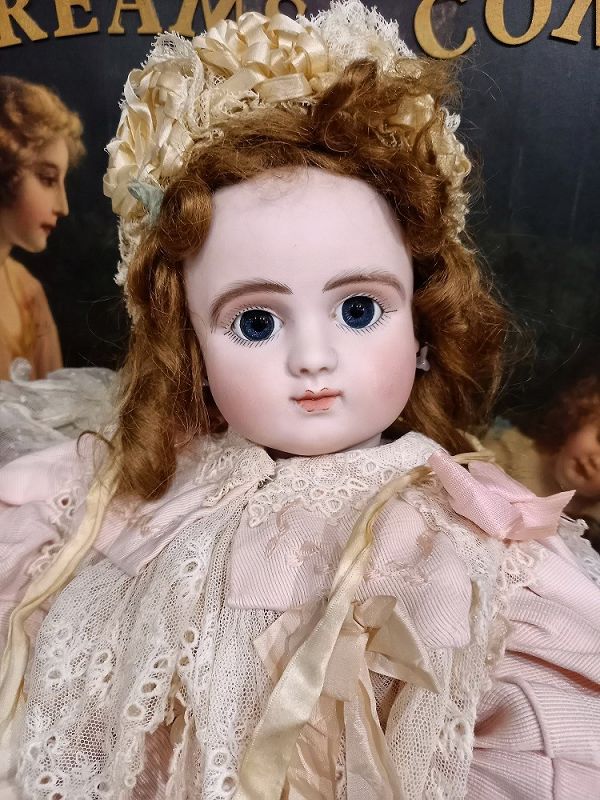 Sweet Childlike French Bisque Bebe Steiner Figure C with Lever Eyes