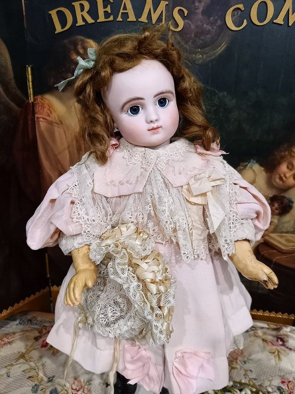 Sweet Childlike French Bisque Bebe Steiner Figure C with Lever Eyes