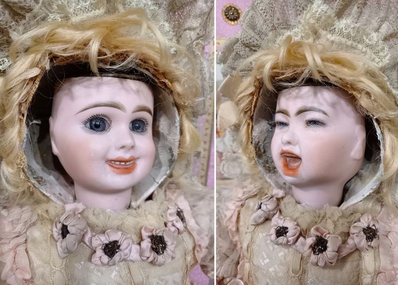 Rare Double Face Bebe from 200 Series by Maison Jumeau