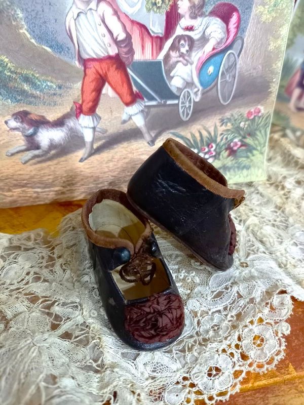 Rare Thierry mark &quot; Huret era &quot; Brown Leather Shoes / 1865