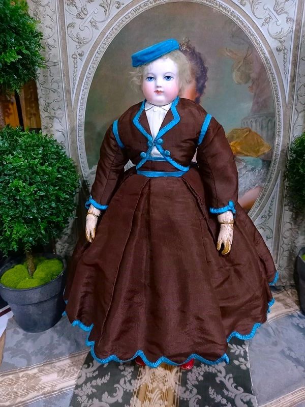 Rare 1860th. &quot; Mode Enfantine &quot; Poupée Costume