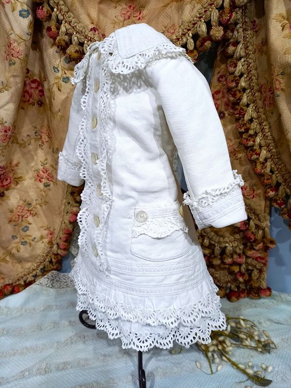 Pretty 1880th. French Pique Bebe costume