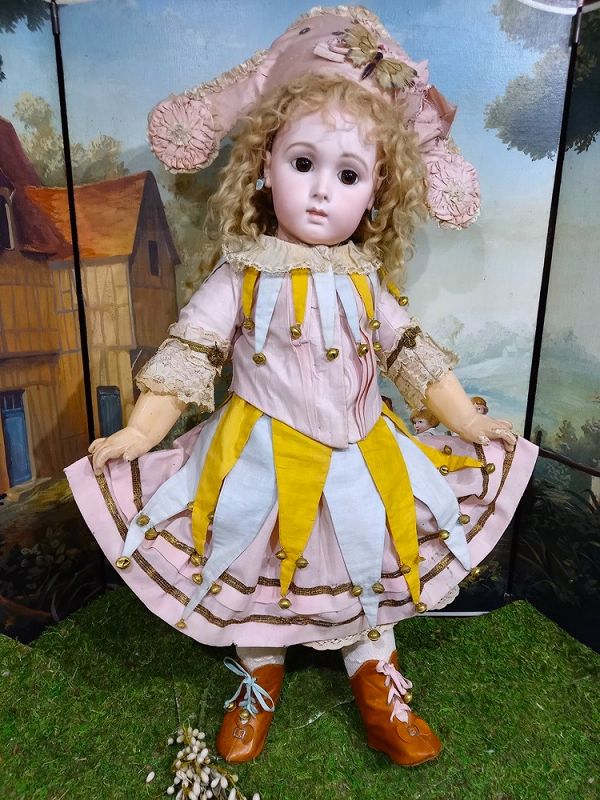 Rare French Bisque Long Face Bebe size 13 by Emile Jumeau / 1885th.