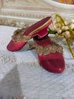 Rare open Heeled Leather Slippers from 18th. Century ...