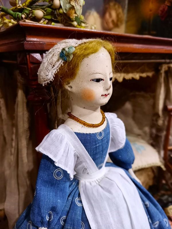 Stunning &quot;Kathy Patterson&quot; Artist glass eye Queen Anne Style wood Doll