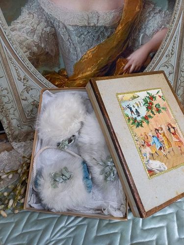 Lovely 19th. century Dolls Fur Winter Set in Presentation