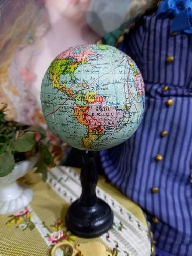 19th. century French Doll size Miniature Table Globe