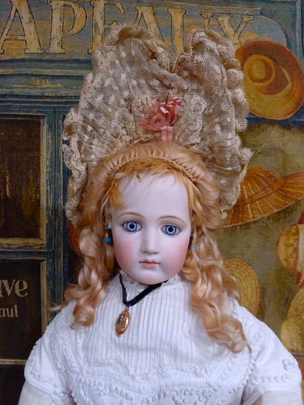 Rare French Bisque Portrait Poupee by Jumeau