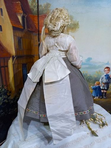 Exquisite 4 piece Costume for Huret era Poupee about 1860th.