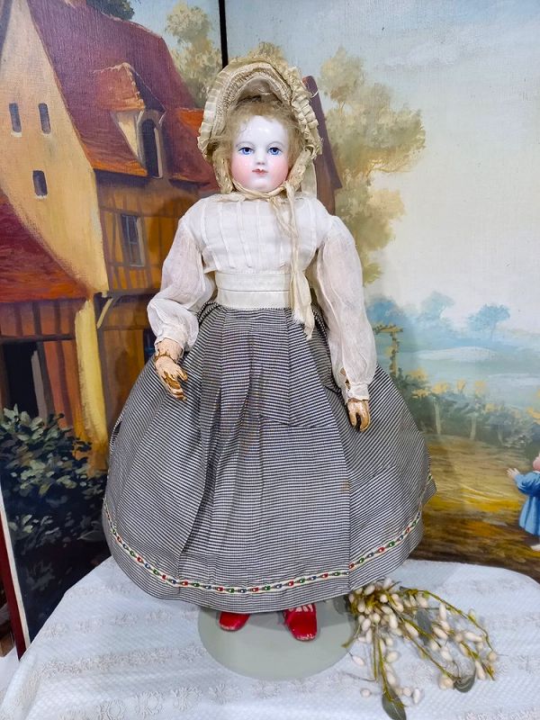 Exquisite 4 piece Costume for Huret era Poupee about 1860th.