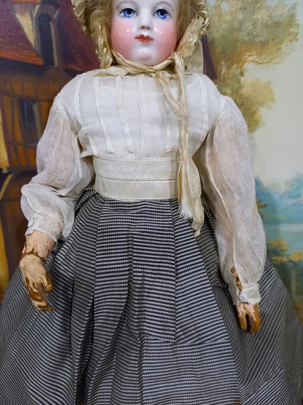 Exquisite 4 piece Costume for Huret era Poupee about 1860th.