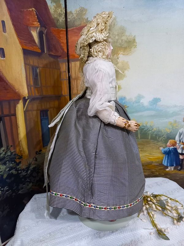 Exquisite 4 piece Costume for Huret era Poupee about 1860th.