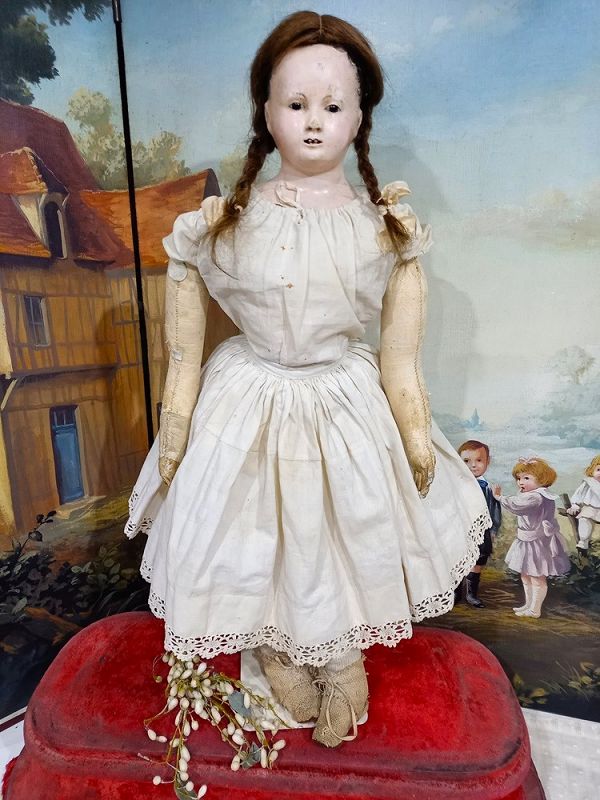 &quot; Emma &quot; a Cute Childlike French Papermache Girl /1840th.