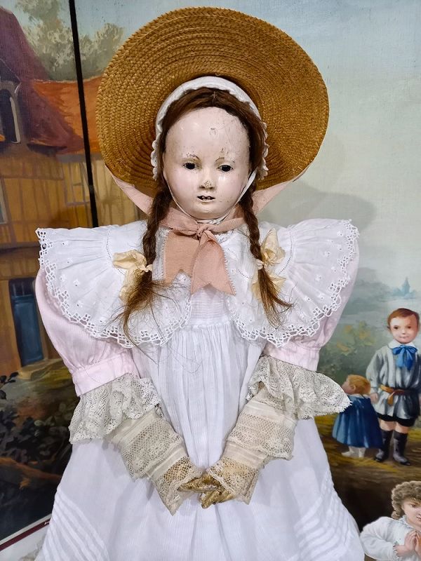 &quot; Emma &quot; a Cute Childlike French Papermache Girl /1840th.