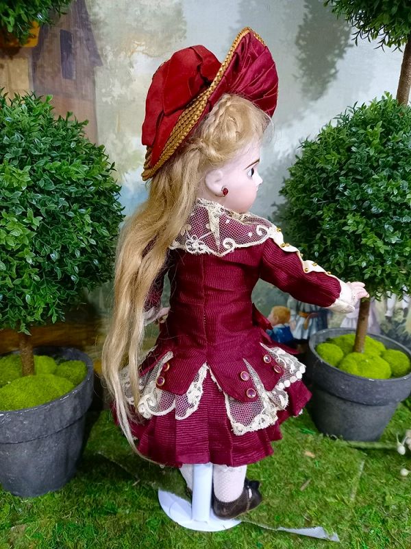 Darling size 4 French Bebe Jumeau with lovely clothing