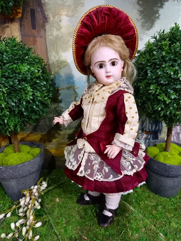 Darling size 4 French Bebe Jumeau with lovely clothing