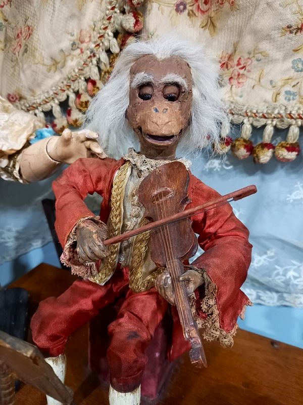 Rare Monkey Marquise Violinist Atomaton by &quot;Phalibois&quot; / Paris 1875