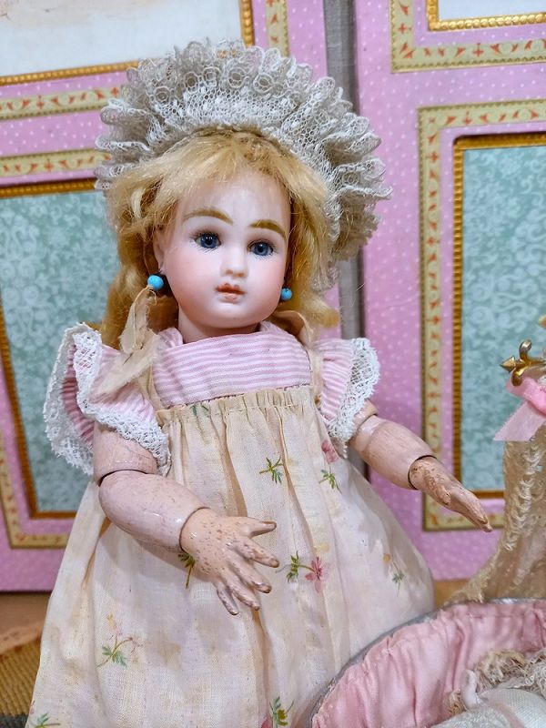 Rare 8,5&quot; tiny French Bisque Bebe by Steiner