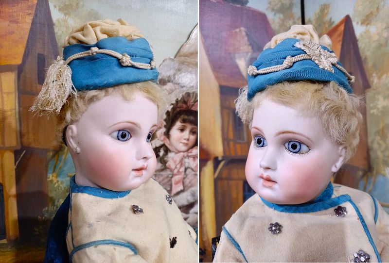 Marvelous French Bisque Portrait Bebe by Emile Jumeau Size 1