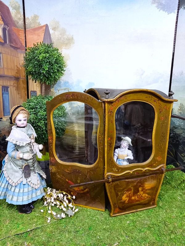 Rare Vernis Martin " Chaise a Porteur " circa 1885