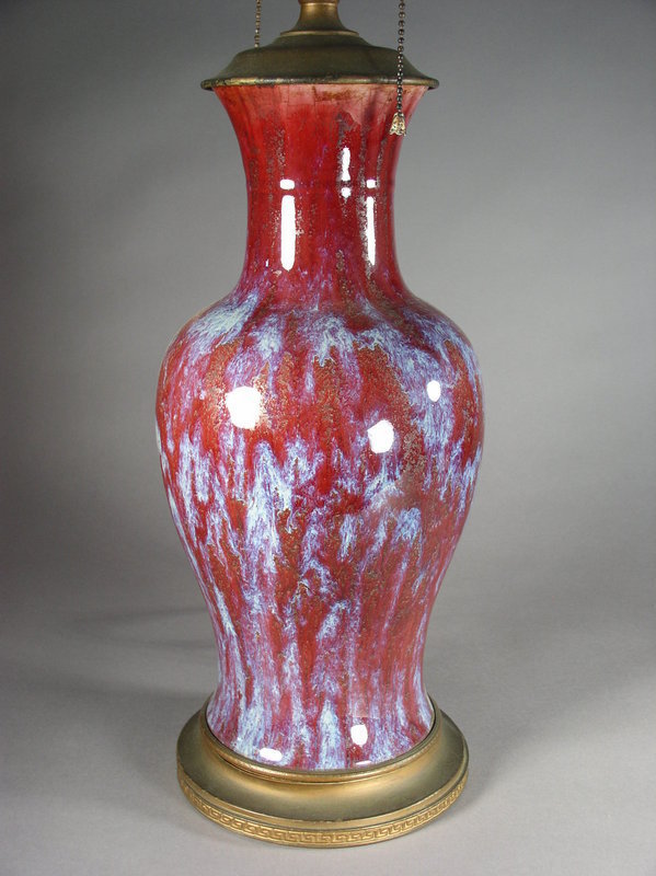 Chinese porcelain flambe glazed vase