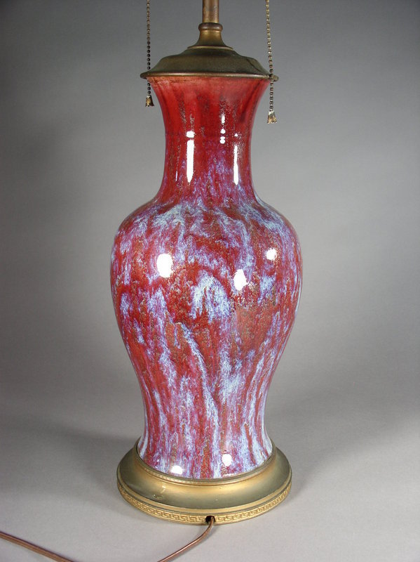 Chinese porcelain flambe glazed vase