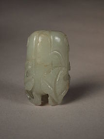 Chinese white jade carving
