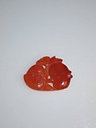 Chinese carved carnelian pendant